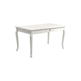 Tavolo rettangolare in legno bianco