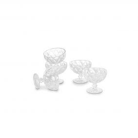 Set 6 coppe dessert Diamant in vetro