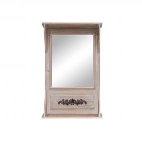 Specchio in legno naturale