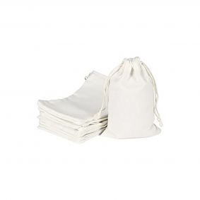 Confezione 25 sacchetti cotone panna
