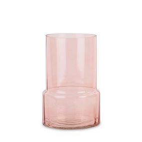 Vaso in vetro rosa