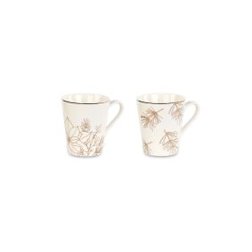 Set 2 mug porcellana pino/stella