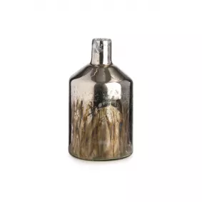 Vaso Di Vetro Bottiglia Media Cangiante Oro