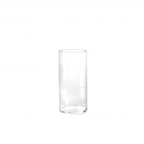 Vaso cilindro in vetro trasparente