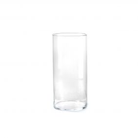 Vaso cilindro in vetro trasparente