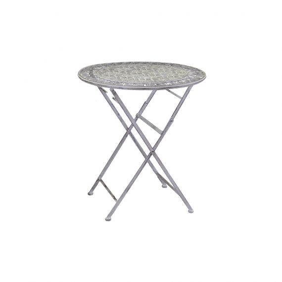 Tavolo in ferro grigio con 2 sedie da esterno giardino