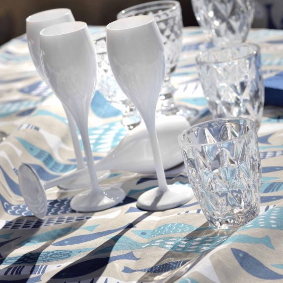 Confezione 6 flutes luxury bianco