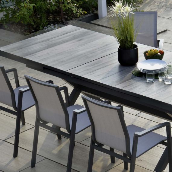Tavolo in alluminio antracite da esterno giardino