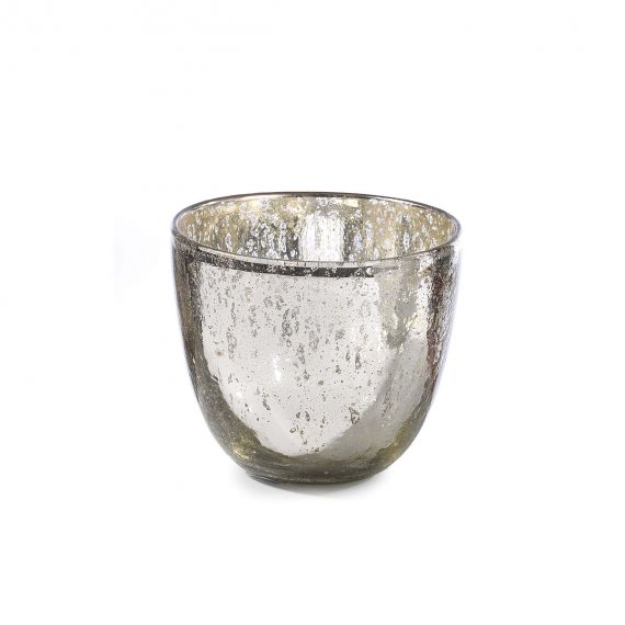 Vaso portalumino silver in vetro