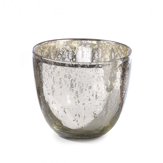 Vaso portalumino silver in vetro