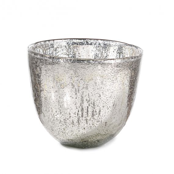 Vaso portalumino silver in vetro