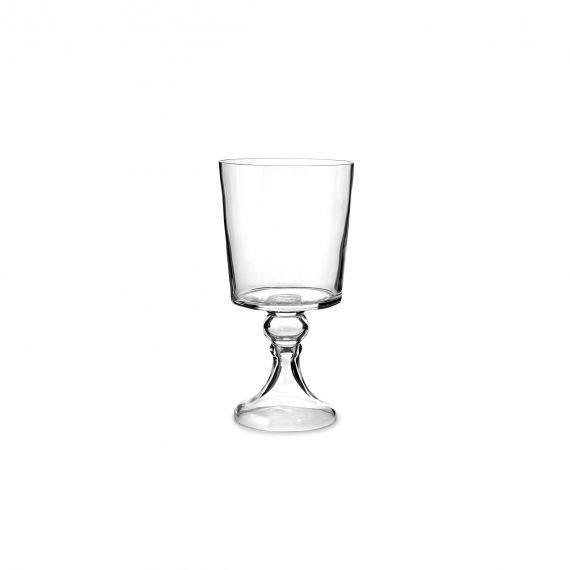 Vaso in vetro trasparente con alzata